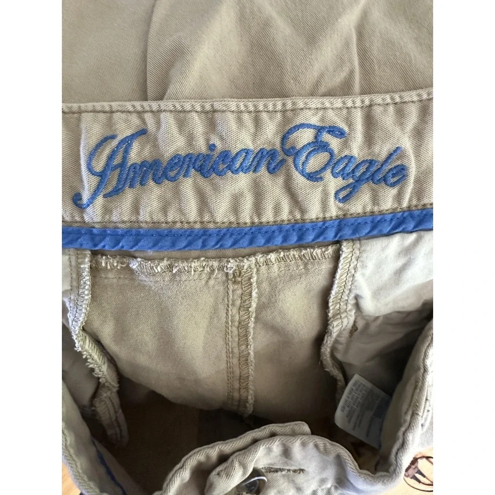 American Eagle Shorts‎ Womens 18 Khaki Beige Casual Chino Stretch Summer Pockets